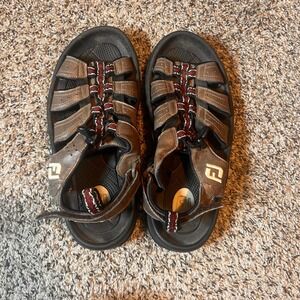 FootJoy Golf Sandals Water Shoes Adjustable‎ Strap Brown Mens Size 9